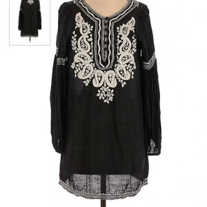 Joie Silk Embroidered Tunic Dress Coverup XS